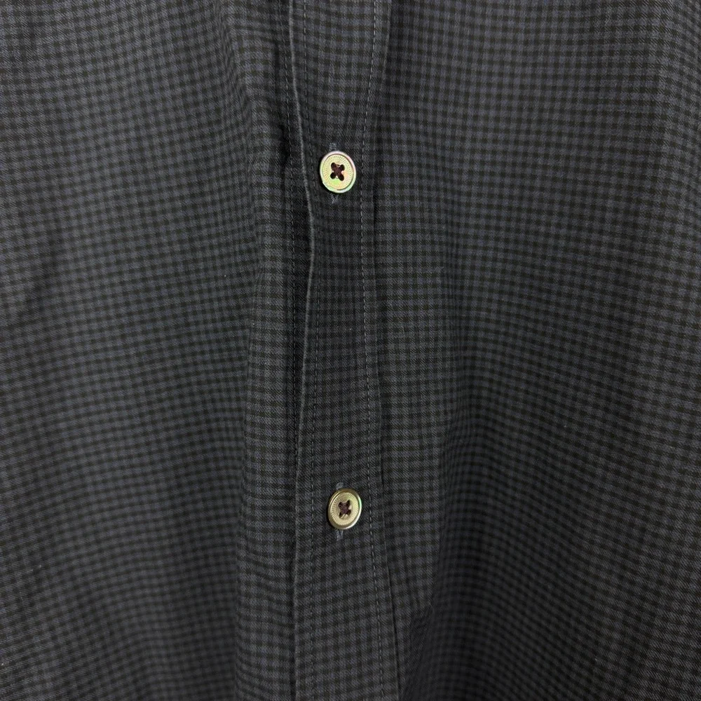 Ted Baker Blue and Black Checkered Button Down Shirt Men's Size 4